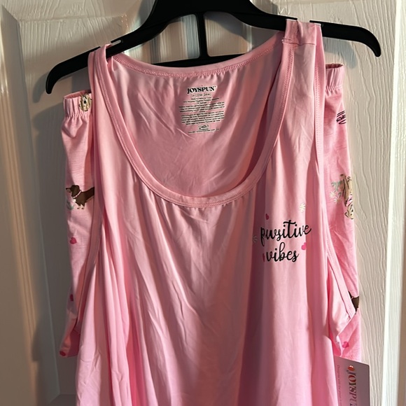Joyspun Pink Sail 2 PC Print Tank Top/Shorts Pajama Set - Picture 6 of 11